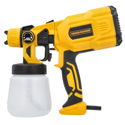 TOUGH MASTER Paint Sprayer 550W Electric Corded HVLP Spray Gun For Furniture, Cabinets, Fence, Walls, Door, Garden Chairs, 800ML Tank 3 Patterns 1 Copper Nozzle 1.8mm 2 Cleaning Tools