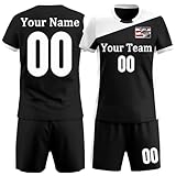 Custom Volleyball Jersey with Name Number Team for Girl Women Personalized Volleyball Shirt and Shorts for Boy...