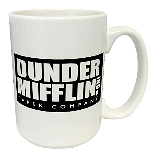 E Dunder Mifflin (The Office) World's Best Boss TV Television Show Ceramic Gift Coffee (Tea, Cocoa) 15 Oz Mug, By Culturenik ® **Officially Licensed from NBC/Universal TV. 15 Ounce