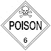 Placard, 10-3/4inx10-3/4in, Poison, PK10