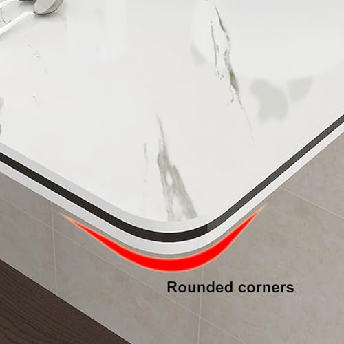 Table pliante murale en panneau de densité blanc, format 60 x 50 cm pour gain de place - 5