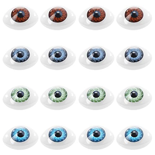 The Lord of the Tools 16Pcs Oval Flat Hollow Plastic Eyes Colourful Toy Eyes Puppet Doll Bear Craft Eyes Toys Decorative Accessories for DIY Making Big Size