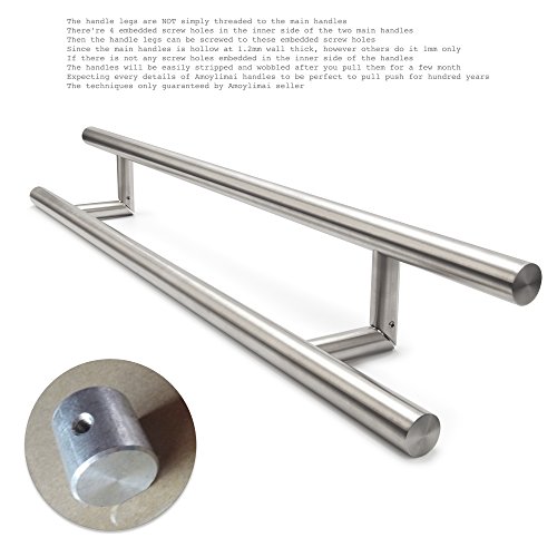 O-104 Oblique Modern Stainless Steel Sus304 Entrance Entry Commercial Office Store Front Wood Timber Glass Garage Aluminum Business Office Door Pull Push Handles Double-Sided (36 Inches /900X32Mm) #TOP4