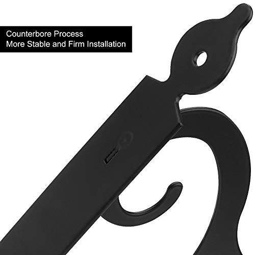Starvast 2 Pack Decorative Wall Shelf Brackets, 5.5 X 4.3 Inch Black Metal Shelf Supporter Triangle Shelf Brackets For Show Shelves, Bedroom/Kitchen/Office Shelves (140X110X2Mm) #TOP2