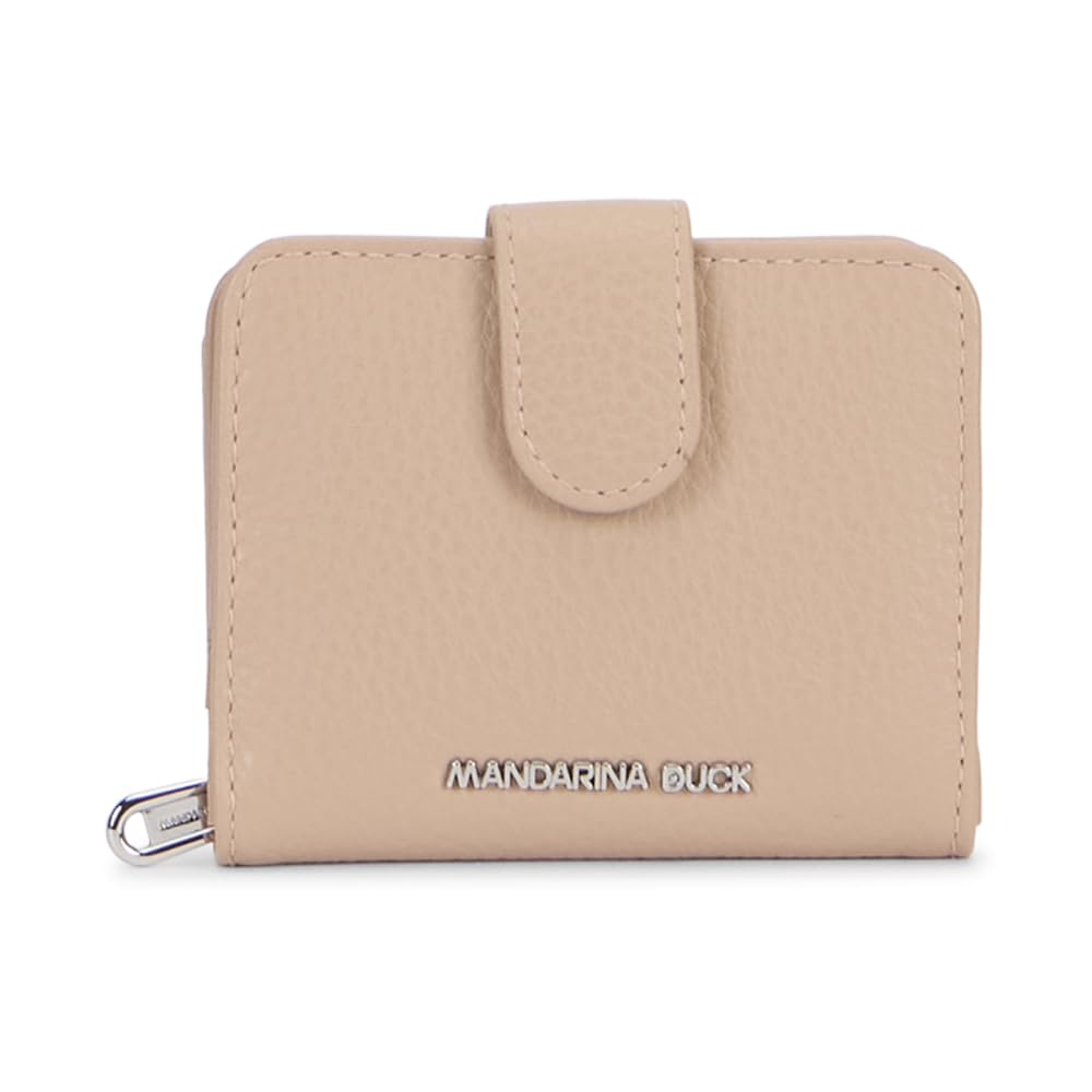 Mandarina Duck Women's Argenté Grain Leather Wallet