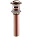 700Brass Pop-Up Drain Plumbing Sink Trim Kit, Solid Brass, Rose Gold, with Overflow Function, Lavatory Vessel Sink Drains Size 36, Coming with Tailpiece