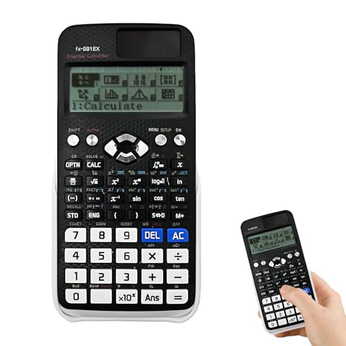 Dakexiong FX-991EX Calculadora Científica Calculadora Multifunción Científica, 552 funciones, 10+2 pantallas, ideal para estudiantes y profesores, oficina, negro