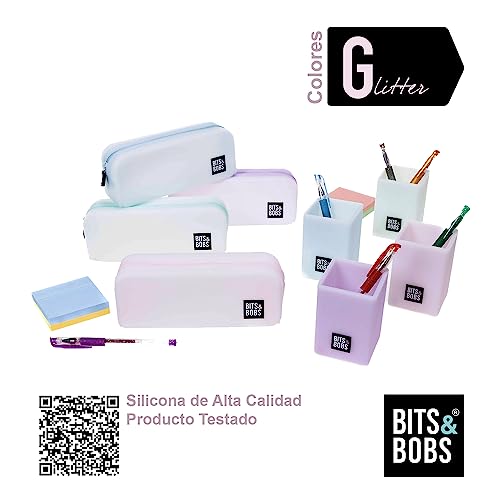 Miniatura 5 de Grafoplás Estuche De Silicona Lavanda Glitter 20x7,5x7,5cm Tacto Suave Flexible Resistente Al Agua Bits Bobs Pop Up Design Colores Glitter