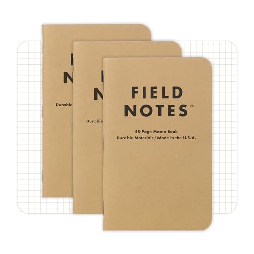 Image of Field Notes: Original Kraft 3-Pack - Graph Paper Memo Books - Grid Paper 48 Page Pocket Notebooks - 3.5 inch x 5.5 inch