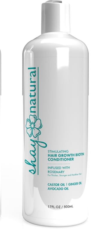 Stimulating Hair Growth Biotin Conditioner with Rosemary Extract, Castor Oil, Ginger & Avocado Oil for Thicker Stronger Hair, 17 Fl Oz