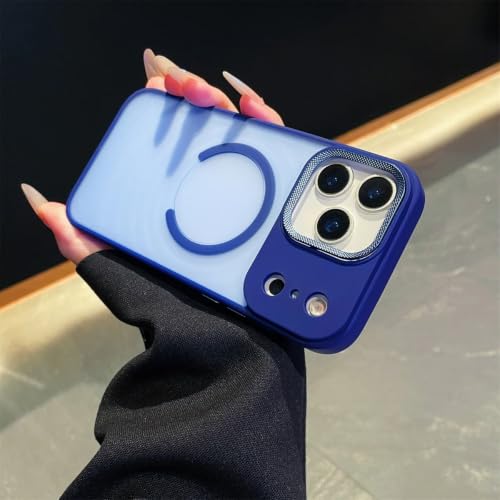 HJZSZX For iPhone 16 Pro Max�p �g��͗l �}�O�l�b�g���X�}�z�P�[�X �������ی�J�o�[�iFor iPhone 16 Pro Max�p/�u���[�j