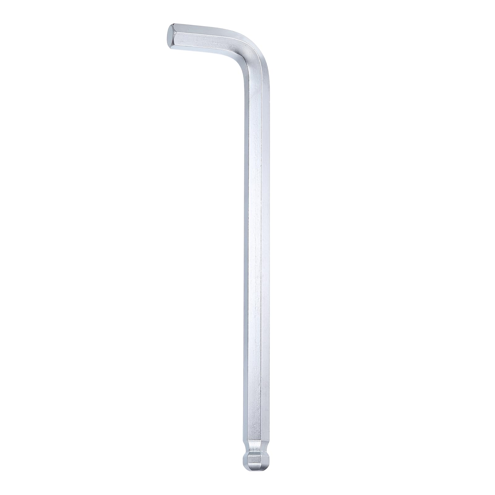sourcing map Ball End Hex Key Wrench 17mm Metric Chrome-Vanadium Steel L-Shape Long Arm Hexagon Wrenches Repairing Tool for Home Bike Motorcycle Repair, Silver