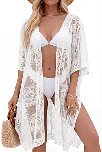 Image of Lace Swimsuit and Bathing Suit Cover Up for Women