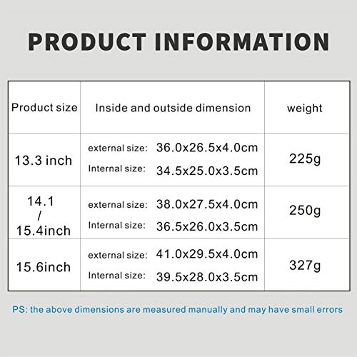 Capa de bolsa para laptop para 13 14 15,6 polegadas Capa para computador PC Notebook Bolsa de manga