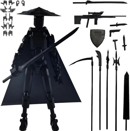 Starnearby T13 Assembly Completed Stick Titan13 Action Figure, 3D Printed Multi-Jointed Movable Lucky13 Dummy 13 Action Figure, Robot 13 Stop Motion Figures Desktop Decoration