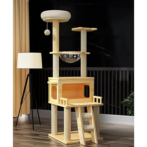 Arbre à chat avec capsule spatiale et griffoir intégré pour salon - 5