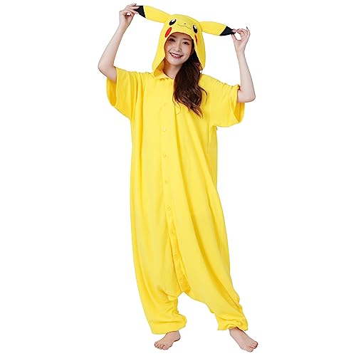 SAZAC Kigurumi - Pokemon - Pikachu - Summer Onesie Jumpsuit Halloween Costume (One Size)