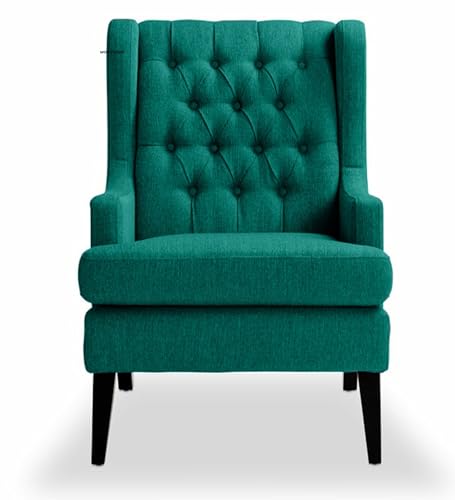 Image of Wingback Chair for Living Room one Seater Sofa |Luxury Rest Chair Arm Chair Sofa (Green)