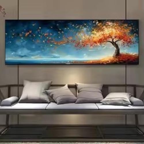Toile arbre de vie géométrique pour une déco zen de la chambre à la salle de bain