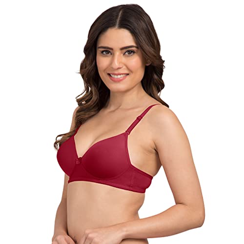 Image of Tweens - Heavily Padded Semi Push-Up Bra - Polyamide Fabric - 3 /4th Coverage, Wireless, Multiway Straps, Seamless - Everyday T-Shirt Bra