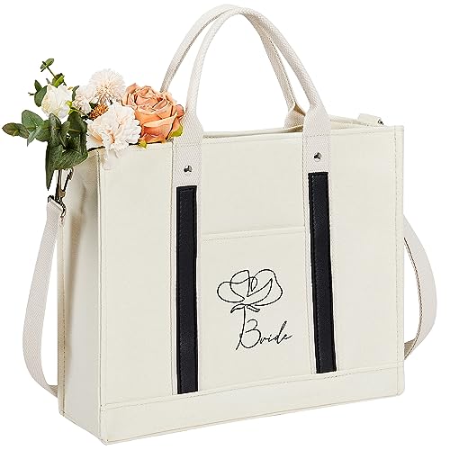 Image of AW BRIDAL Mrs Bride Canvas Tote Bag - Bridal Shower Gifts for Bride to Be