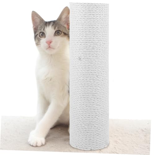 Poste Rascador para Gatos de Cuerda Yardwe Blanco miniatura 5