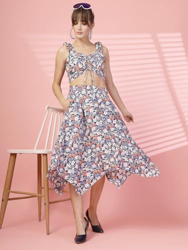 Image of OOMPH! Long Skirts for Women with Handkerchief Hem