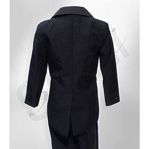 Image of Beau Kid Baby and Boys 5 Piece Christening Communion Tuxedo Tail Suits