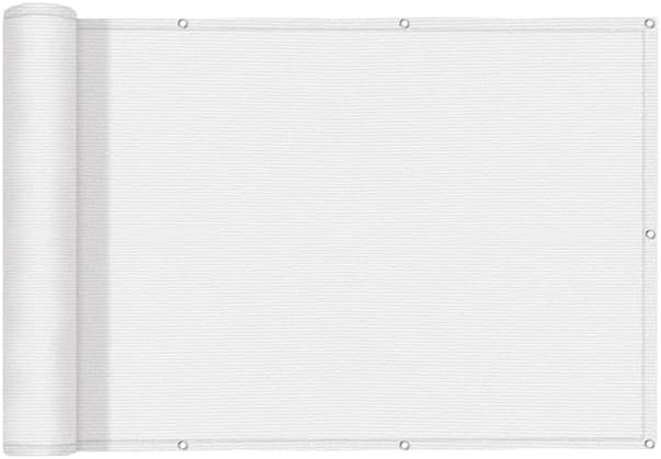 SUNNY GUARD 3FTx16FT White Balcony Privacy Screen Fence, Apartments Railing Heavy Duty Wind Screen for Outdoor, Deck，Backyard,Patio Privacy（We Make Custom Sizes）