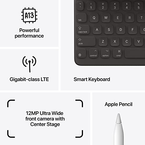 Image of Apple iPad (9th Generation, 10.2-inch, 2021), 64GB, Wi-Fi + Cellular, Silver (Renewed Premium)