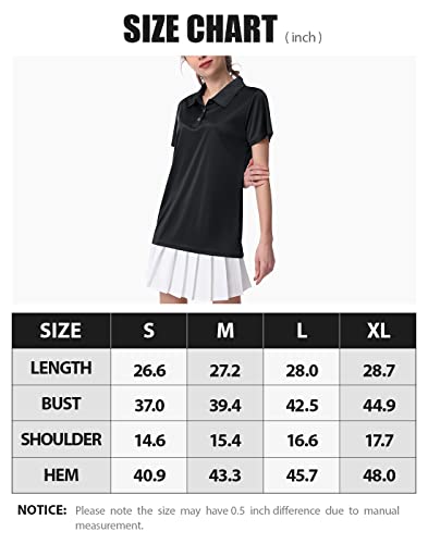 Orrstarry 3-Pack Golf Polo Shirts For Women Moisture-Wicking Short-Sleeve Polos Tshirts Quick Dry Work Tops Sport Casual Activewear Black/Cyan/Pink Xl thumb #5