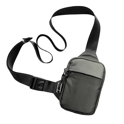CONCEPT GLOBAL Travel Sling Bag for Men & Women - Small Water Resistant Crossbody Multipocket Chest Bag with Anti-Theft RFID Blocking & Adjustable Strap for Casual Outdoor Work Gym or Gift Ideas
