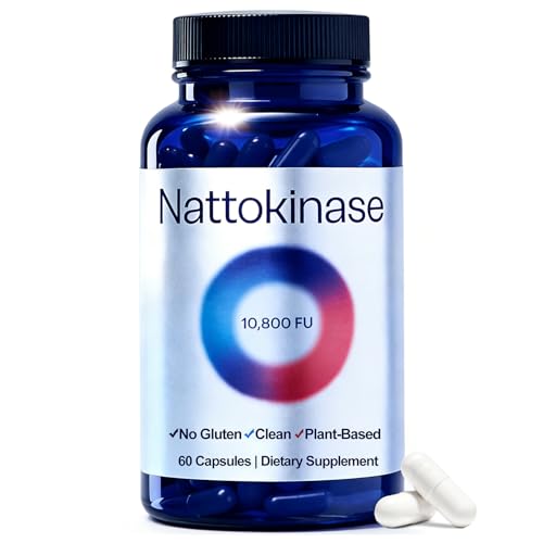 PurrVita Nattokinase 10800 fu Ultimate Nattokinase 10800 fu Capsules Organic Nattokinase Supplement for Daily Wellness Support Vegan Gluten-Free 60 Capsules
