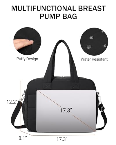 Sac à langer matelassé chic avec grand compartiment PC - 3