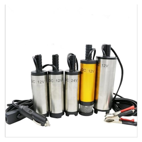 Electric Submersible Pump DC 12V /24 V Submersible Pump 38mm Water Oil Diesel Fuel Transfer Refueling Tool Water Pump Pcp Air Compressor 1PC Sump Pump (Voltage : DC 12V Gold)