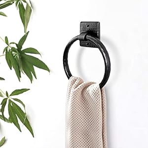 Monarch Abode 19131 Round Towel Ring Holder - Hand Hammered Wall Mount Towel Ring for Bathroom & Kitchen - Metal Hand Towel Hanger - Rustic Hand Towel Holder for Bathroom - Wall-Mounted Towel Ring Monarch Abode 19131 Round Towel Ring Holder Hand Hammered Wall Mount Towel Ring for Bathroom Kitchen Metal Hand Towel Hanger Rustic Hand Towel Holder for Bathroom Wall Mounted Towel Ring