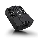 ENTHÄLT: Enthält 6 Steckdosen, automatische Spannungsregelung (AVR), Schutz gegen: Überspannung, Kurzschluss, Entladung und Überlast. Tonalarm bei Stromausfall, integrierte LED-Statusanzeige. 1x IEC C14-Kabel (abnehmbar).