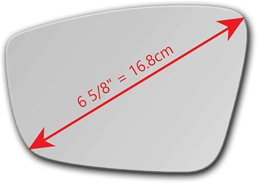 Miniatura 2 de Espejo plano de repuesto con adhesivo de tamaño completo para Volkswagen | Passat 2013-2015 | Jetta 2011-2018 | Escarabajo 2012-2019 | Vista lateral