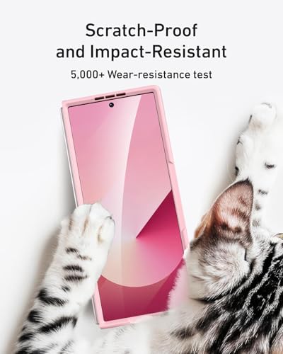 Funda para Samsung Galaxy Z Fold 5 con protector antiespía rosa 6