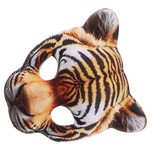 Masque de tigre réaliste accessoire photo festival pour adultes Halloween