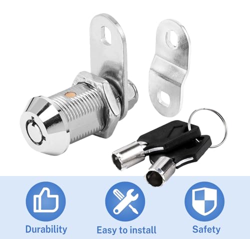 Image of Cam Locks RV Storage Locks with Keys(1 Inch 6Pack), Keyed Alike - Fits 3 /4' Max Door Thickness