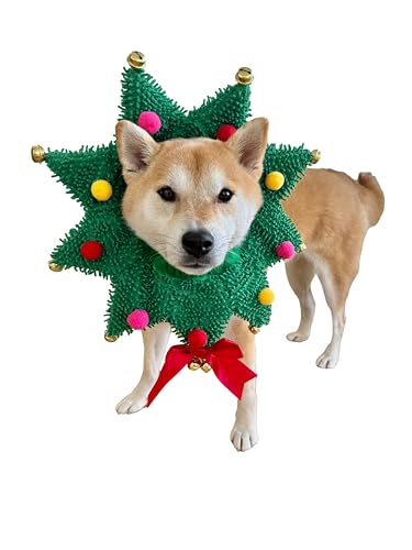 Disfraz para perro Christmas Wreath talla Small verde miniatura 4