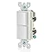Leviton 15 Amp, 120/277 Volt, Decora Single-Pole, AC Combination Switch, Commercial Grade, Grounding, 5634-W, White
