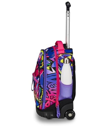 Trolley Escolar Mitama Run Hip-Hop Diamond Morado con Doble Compartimento 7
