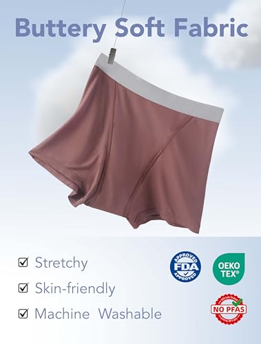 Image of TIICHOO Period Underwear for Women Heavy Flow Leakproof Menstural Underwear Period Shorts 5 Pack
