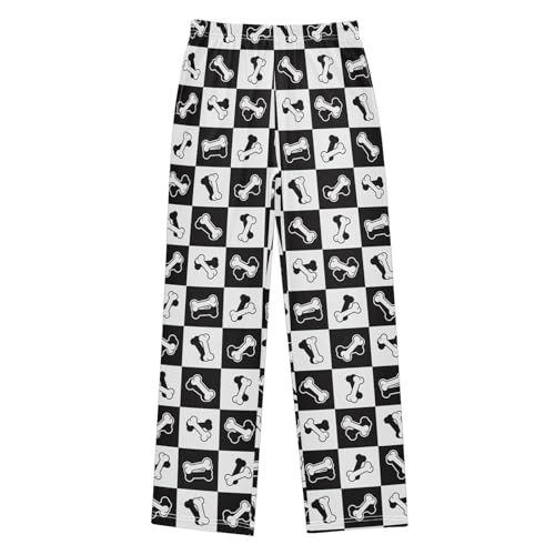 ZZKKO Dog Bone Halloween Doodle Boys Pants for Kids Jogger Pants with Pockets S-XL