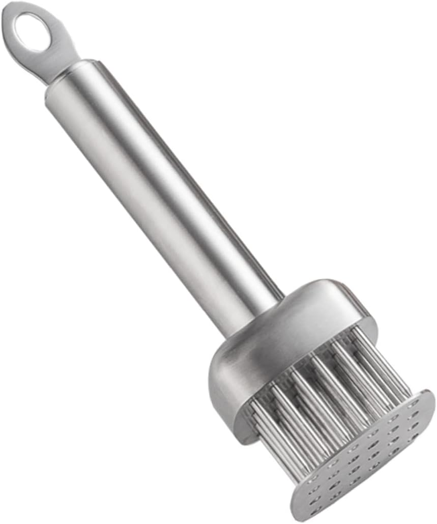 Stainless Steel Meat Tenderizing Tool Ergonomic Design for Easy Pounding Compact Kitchen Supply for Steak and Pork Stainless Steel Construction Lightweight and Easy to Clean