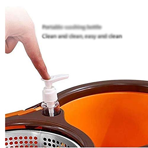 Seau à vadrouille à 360 degrés rotatif et kit 6 microfibres