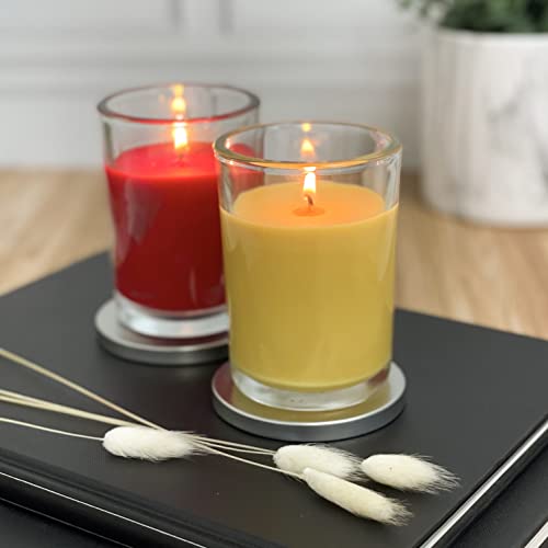 Crisa / Libbey 9 Oz Puebla Glass Tumbler / Jar With Silver Lid 12 Pk For Candle Making / Holder #TOP4