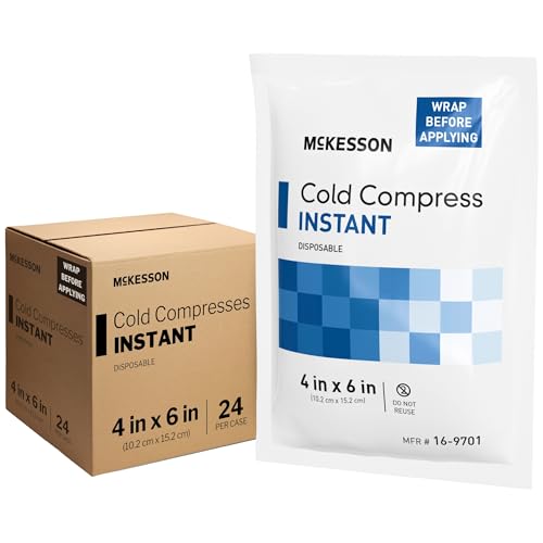 McKesson Instant Cold Packs 4' x 6' [24 Pack] - Instant Ice Packs for Injuries Disposable, Pain...
